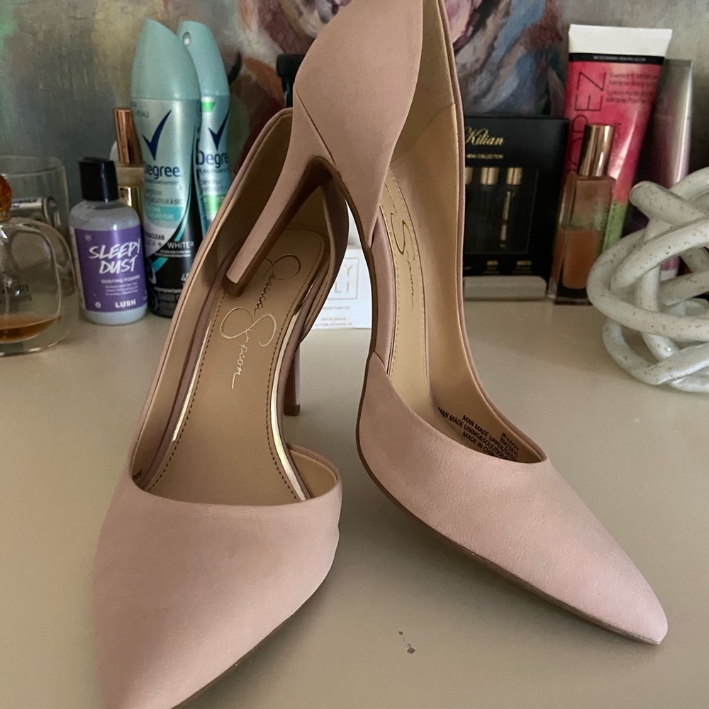 Jessica Simpson 4 Inch pink blush heels.